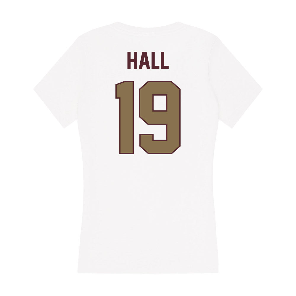 Texas State - NCAA Softball : Makayla Hall - Women's V-Neck T-Shirt-1