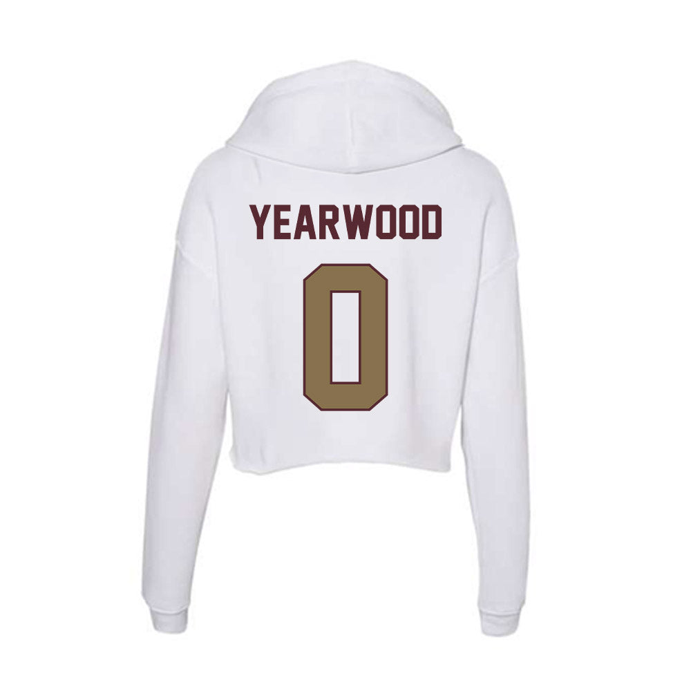 Texas State - NCAA Baseball : Alex Yearwood - Women's Crop Fleece Hoodie-1
