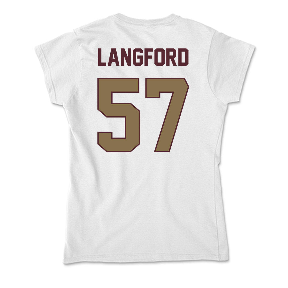 Texas State - NCAA Football : Ian Langford - Soft Style Women’s T-Shirt-1