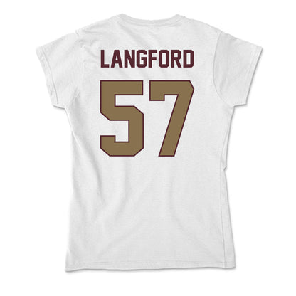Texas State - NCAA Football : Ian Langford - Soft Style Women’s T-Shirt-1