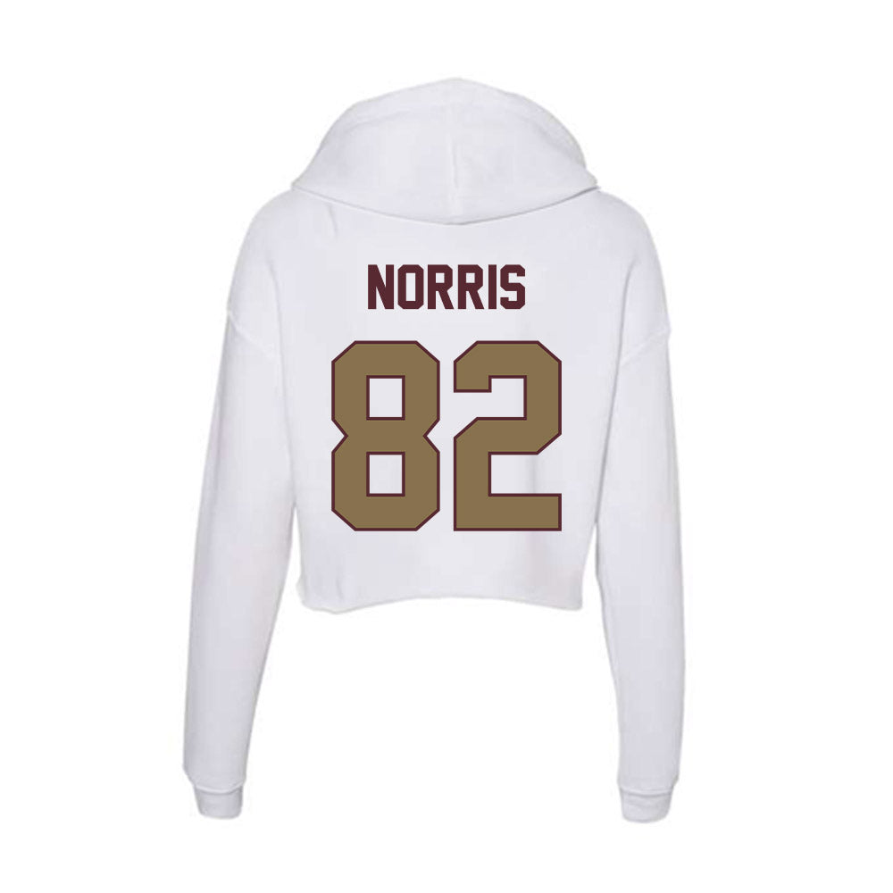 Texas State - NCAA Football : Isaac Norris - Women's Crop Fleece Hoodie-1