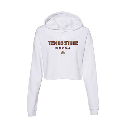 Texas State - NCAA Men's Basketball : Kaden Gumbs - Women's Crop Fleece Hoodie-0