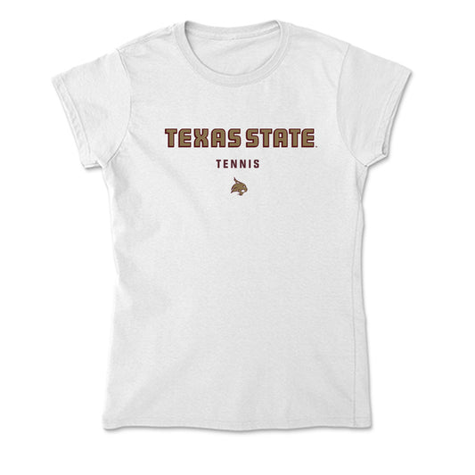 Texas State - NCAA Women's Tennis : Tadiwanashe Mauchi - Soft Style Women’s T-Shirt-0
