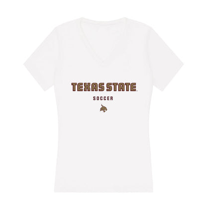 Texas State - NCAA Women's Soccer : Haley Shaw - Women's V-Neck T-Shirt-0