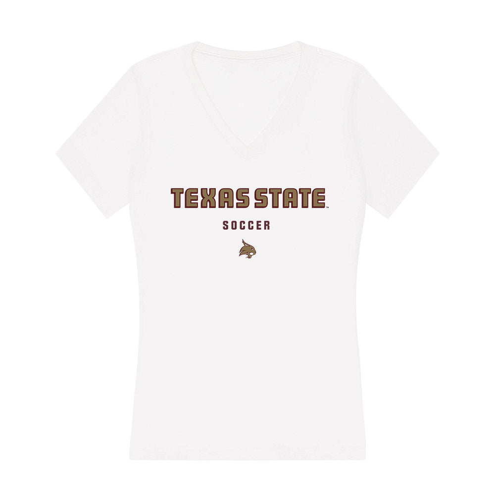 Texas State - NCAA Women's Soccer : Sadie Guzman - Women's V-Neck T-Shirt-0