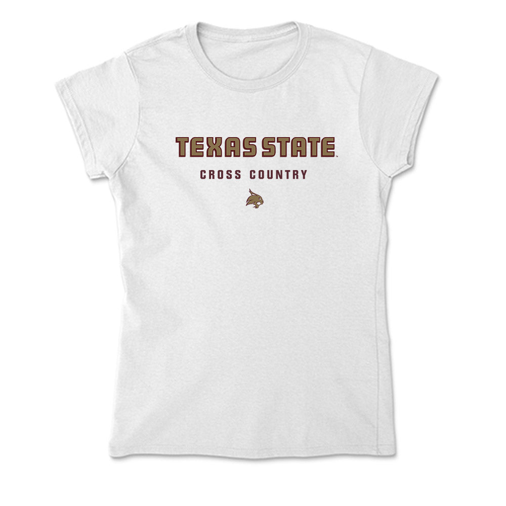 Texas State - NCAA Men's Cross Country : Eyan Calico - Soft Style Women’s T-Shirt-0