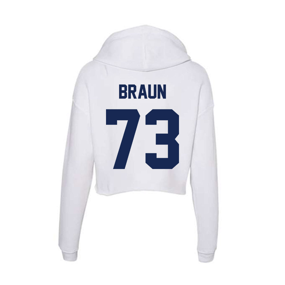 Dayton - NCAA Football : Elliot Braun - Women's Crop Fleece Hoodie-1