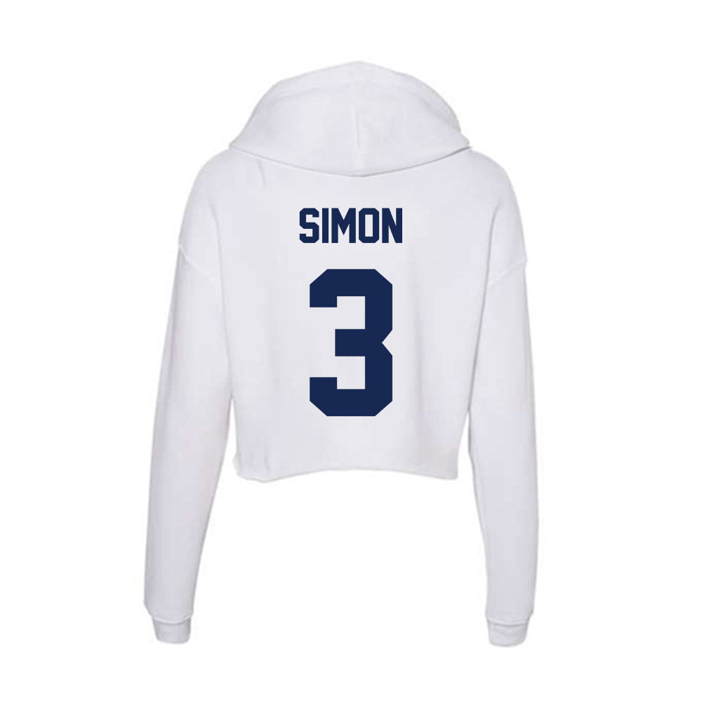 Dayton - NCAA Men's Basketball : Jaiun Simon - Women's Crop Fleece Hoodie-1