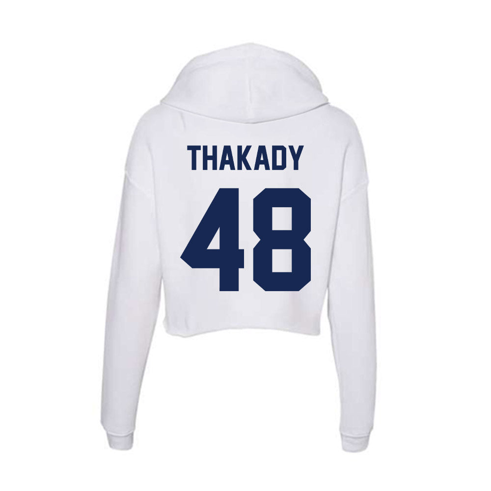 Dayton - NCAA Football : Tommy Thakady - Women's Crop Fleece Hoodie-1