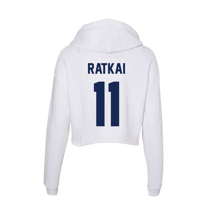 Dayton - NCAA Women's Volleyball : Panna Ratkai - Women's Crop Fleece Hoodie-1