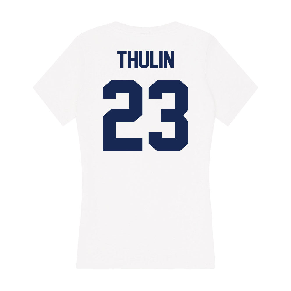 Dayton - NCAA Football : Ethan Thulin - Women's V-Neck T-Shirt-1