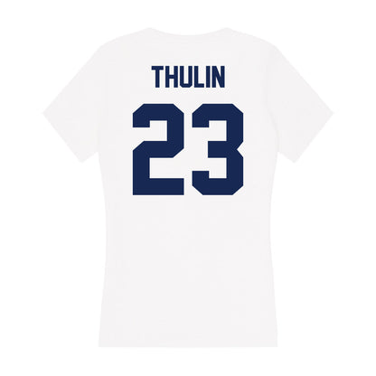 Dayton - NCAA Football : Ethan Thulin - Women's V-Neck T-Shirt-1