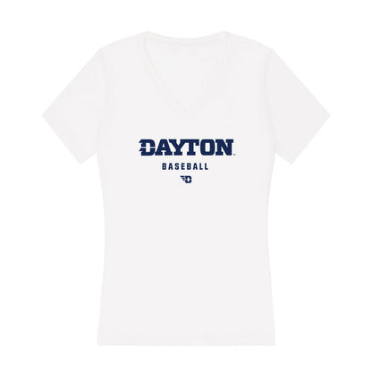 Dayton - NCAA Baseball : Mack Phillips - Women's V-Neck T-Shirt-0