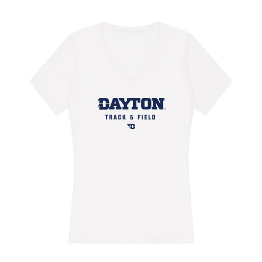 Dayton - NCAA Women's Track & Field : Gianna Lane - Women's V-Neck T-Shirt-0