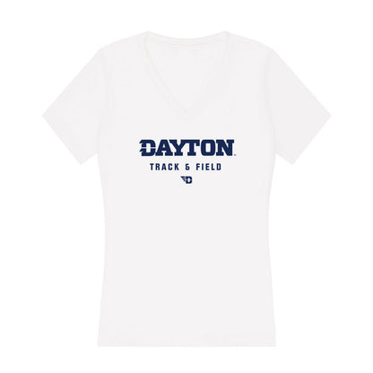 Dayton - NCAA Women's Track & Field : Autumn Price - Women's V-Neck T-Shirt-0