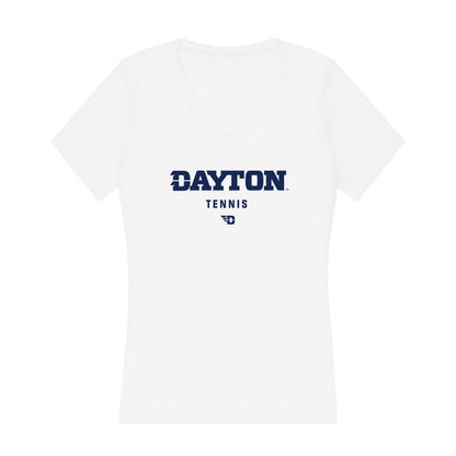 Dayton - NCAA Men's Tennis : Mikkel Zinder - Women's V-Neck T-Shirt-0