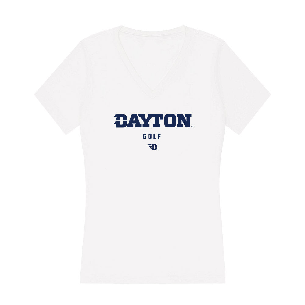 Dayton - NCAA Women's Golf : Etta Huffman - Women's V-Neck T-Shirt-0