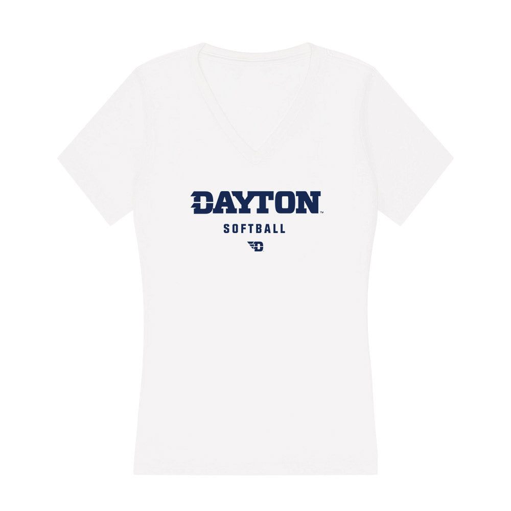 Dayton - NCAA Softball : Ryan Gibson - Women's V-Neck T-Shirt-0