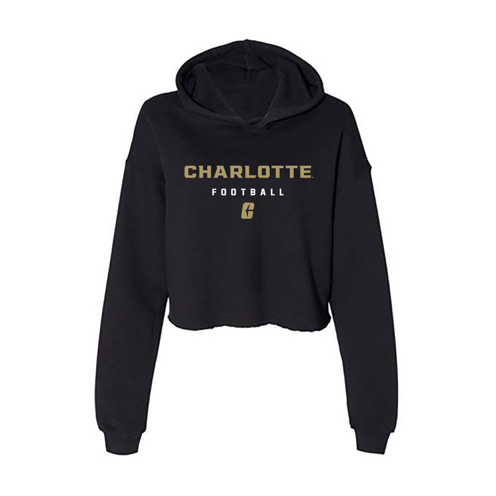 UNC Charlotte - NCAA Football : Donovan Spellman - Women's Crop Fleece Hoodie-0