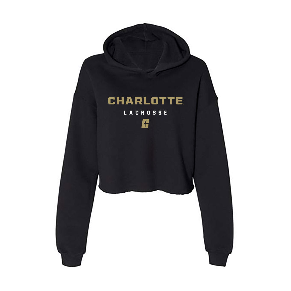 UNC Charlotte - NCAA Women's Lacrosse : Olivia Andrus - Women's Crop Fleece Hoodie-0