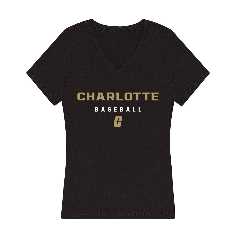 UNC Charlotte - NCAA Baseball : Tanner Kaler - Women's V-Neck T-Shirt-0