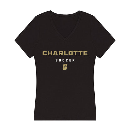 UNC Charlotte - NCAA Men's Soccer : Chadi Mayati - Women's V-Neck T-Shirt-0