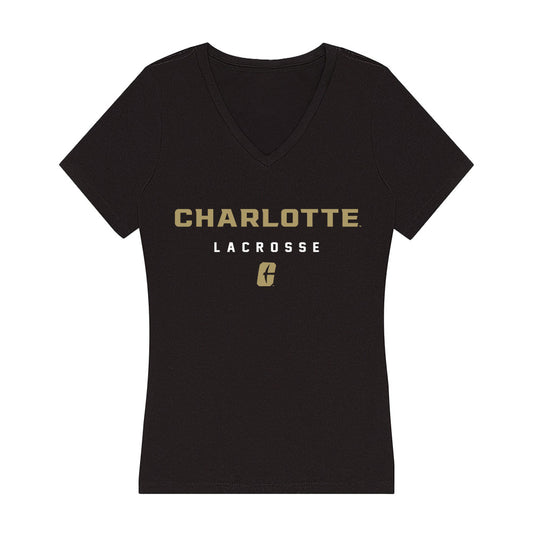 UNC Charlotte - NCAA Men's Lacrosse : Kiera Armitage - Women's V-Neck T-Shirt-0