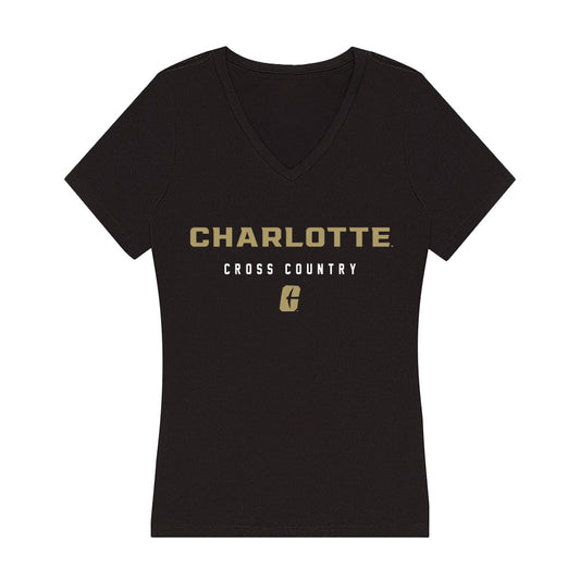 UNC Charlotte - NCAA Women's Cross Country : Jenna Franklin - Women's V-Neck T-Shirt-0