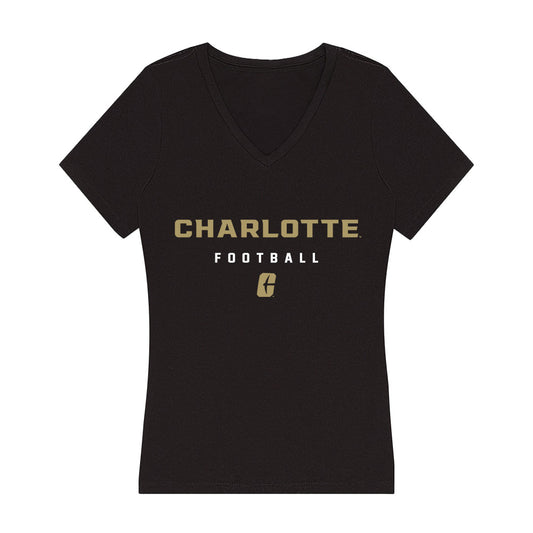UNC Charlotte - NCAA Football : Jordan Herman - Women's V-Neck T-Shirt-0
