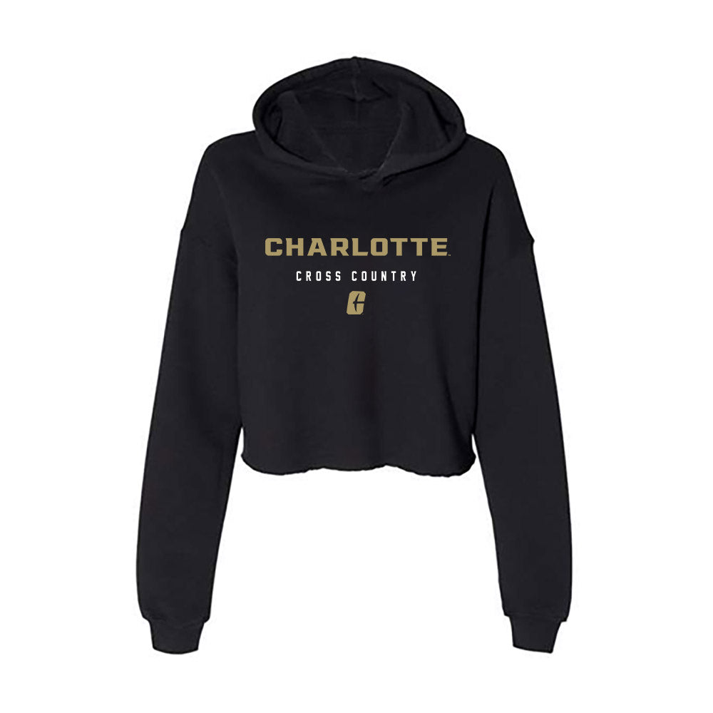 UNC Charlotte - NCAA Men's Cross Country : Ian Rouse - Women's Crop Fleece Hoodie-0