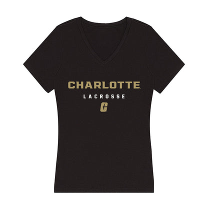 UNC Charlotte - NCAA Women's Lacrosse : Katie Ling - Women's V-Neck T-Shirt-0