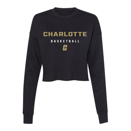 UNC Charlotte - NCAA Men's Basketball : Kylan Blackmon - Women's Cropped Crew Fleece-0