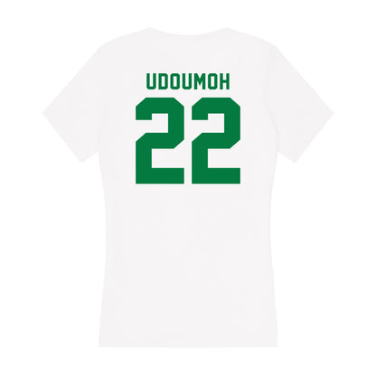 OKBU - NCAA Men's Basketball : Joshua Udoumoh - Women's V-Neck T-Shirt-1