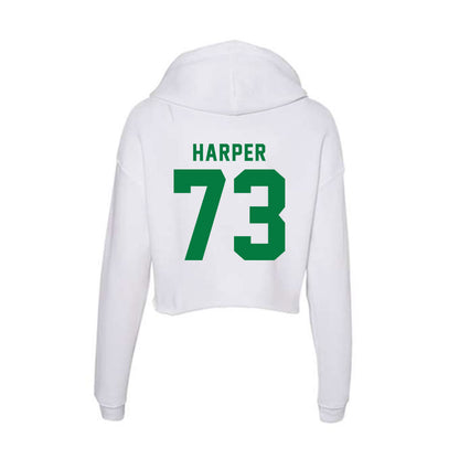 OKBU - NCAA Football : Ian Harper - Women's Crop Fleece Hoodie-1