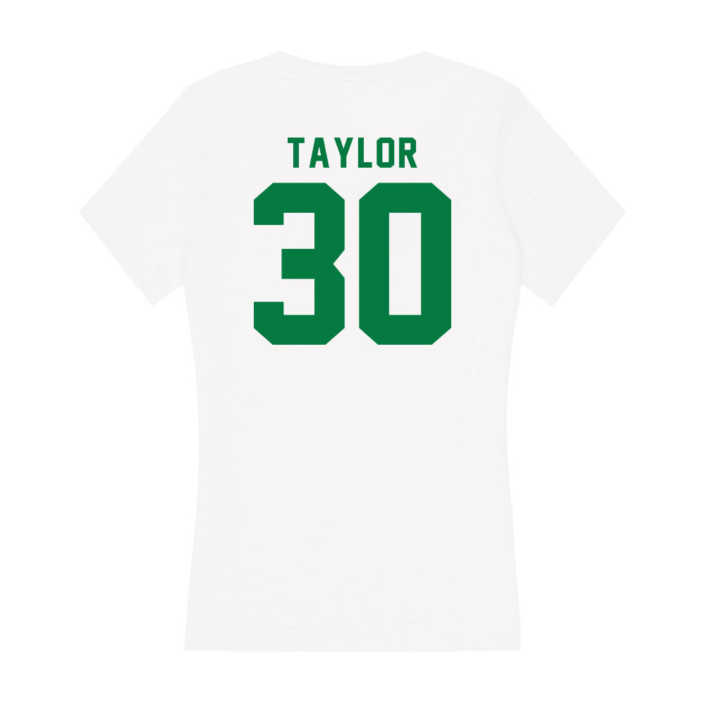 OKBU - NCAA Football : Tainique Taylor - Women's V-Neck T-Shirt-1