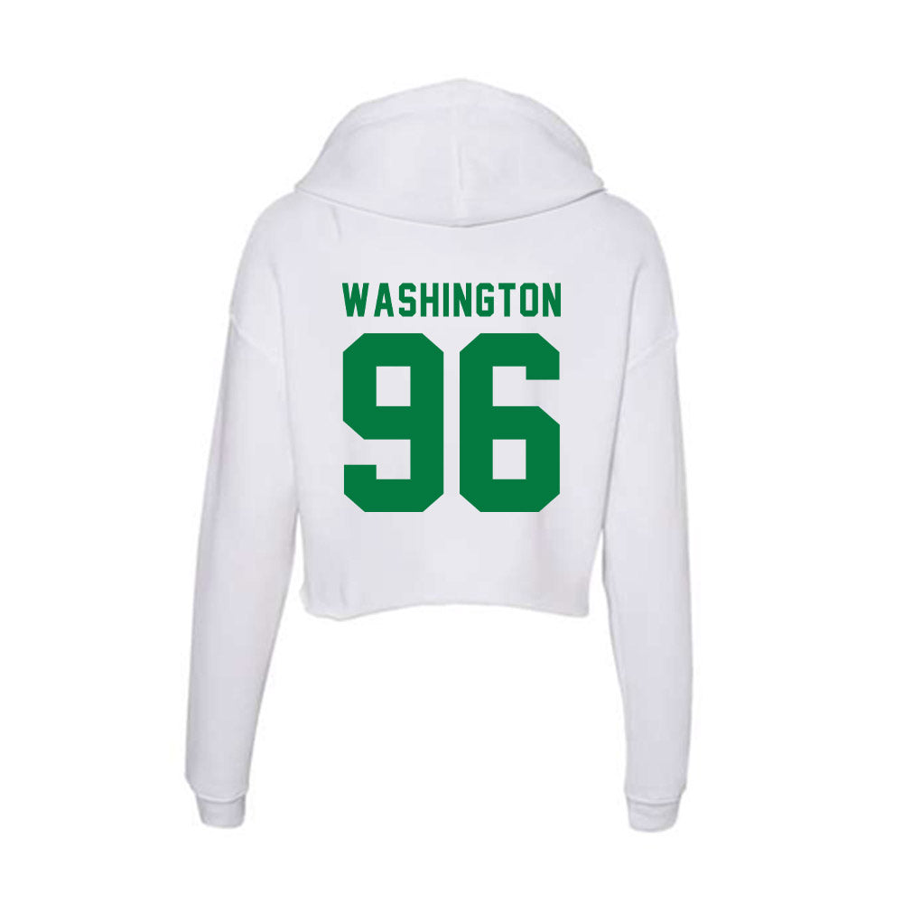 OKBU - NCAA Football : Noah Washington - Women's Crop Fleece Hoodie-1