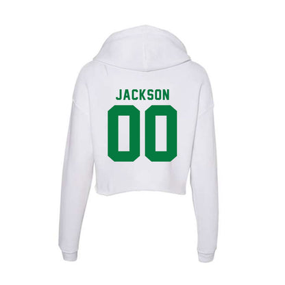 OKBU - NCAA Football : John Jackson - Women's Crop Fleece Hoodie-1