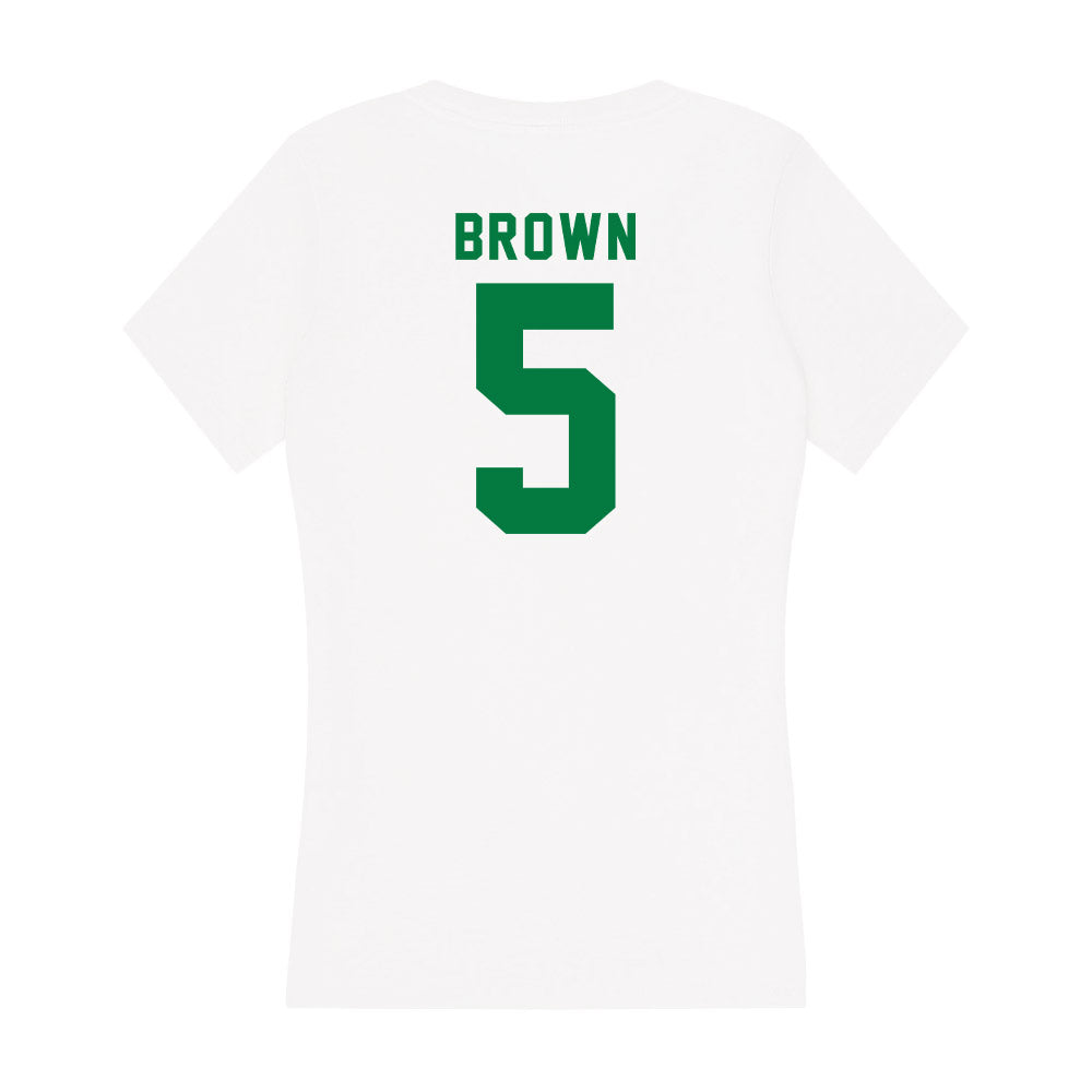 OKBU - NCAA Men's Basketball : Ricky Brown - Women's V-Neck T-Shirt-1