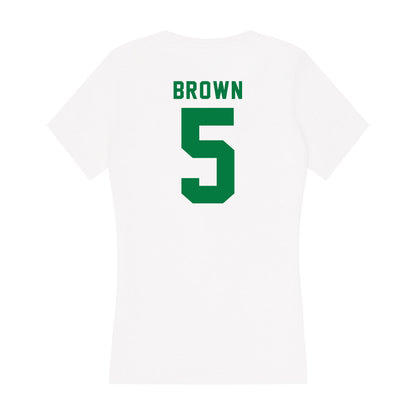 OKBU - NCAA Men's Basketball : Ricky Brown - Women's V-Neck T-Shirt-1