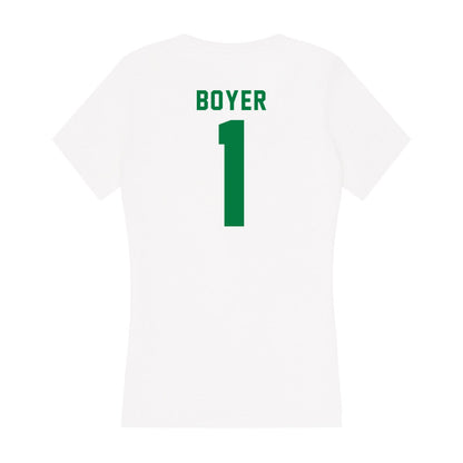 OKBU - NCAA Women's Volleyball : Emily Boyer - Women's V-Neck T-Shirt-1