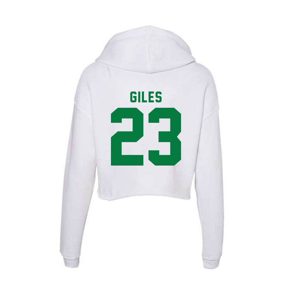 OKBU - NCAA Football : Caleb Giles - Women's Crop Fleece Hoodie-1