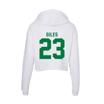 OKBU - NCAA Football : Caleb Giles - Women's Crop Fleece Hoodie-1