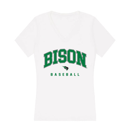 OKBU - NCAA Baseball : Isaac Hill - Women's V-Neck T-Shirt-0