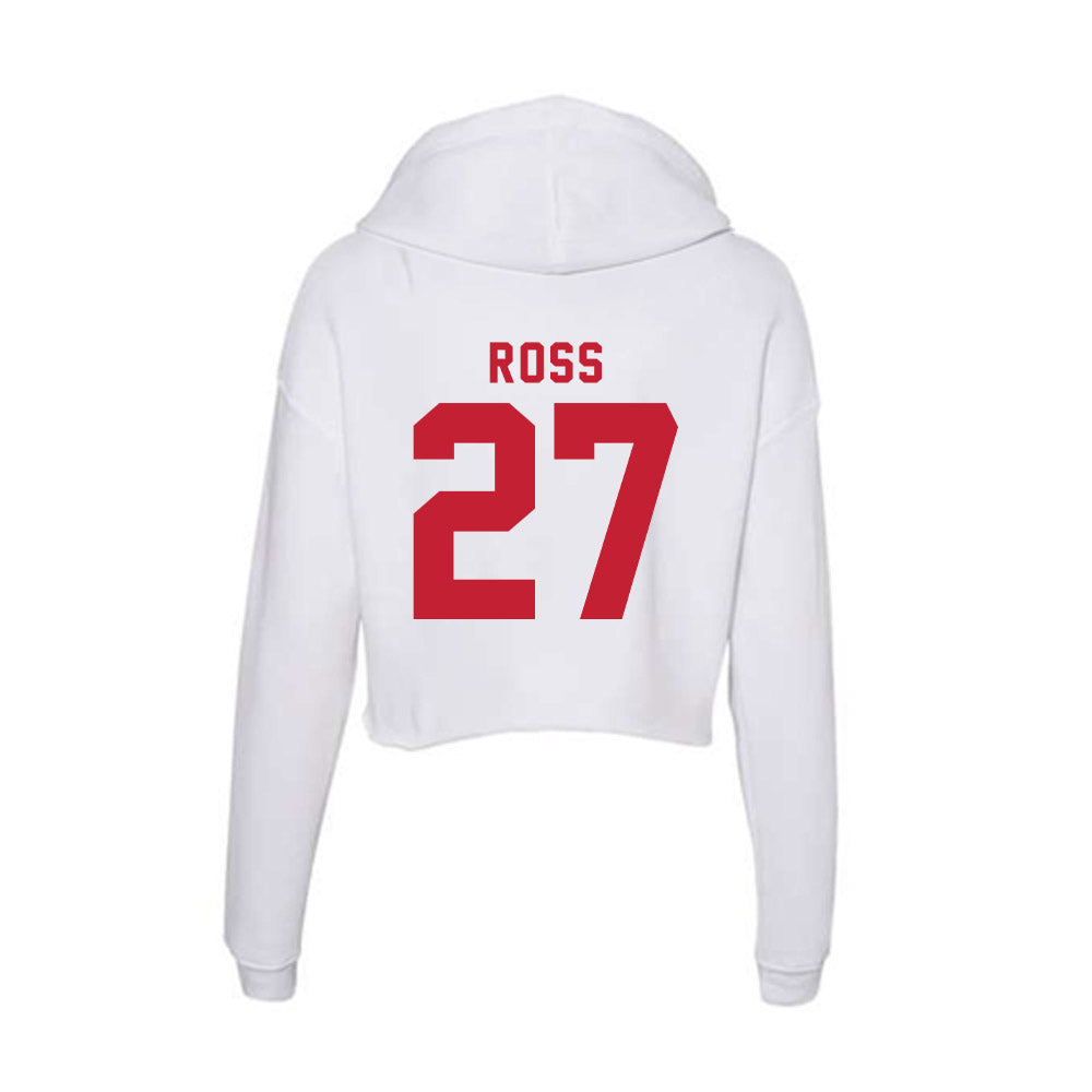 Miami of Ohio - NCAA Baseball : Luke Ross - Women's Crop Fleece Hoodie-1