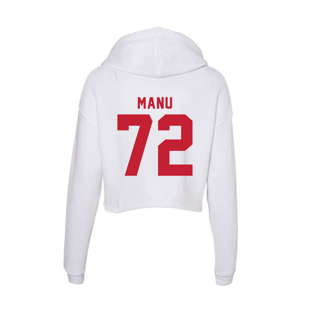 Miami of Ohio - NCAA Football : Kris Manu - Women's Crop Fleece Hoodie-1