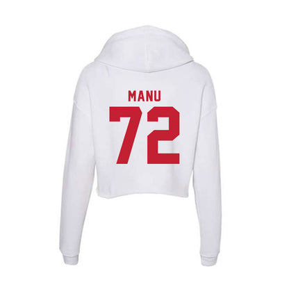 Miami of Ohio - NCAA Football : Kris Manu - Women's Crop Fleece Hoodie-1