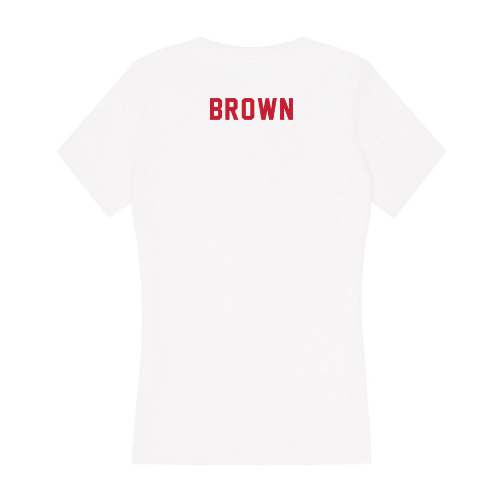 Miami of Ohio - Synchronized Skating : Elizabeth Brown - Women's V-Neck T-Shirt-1