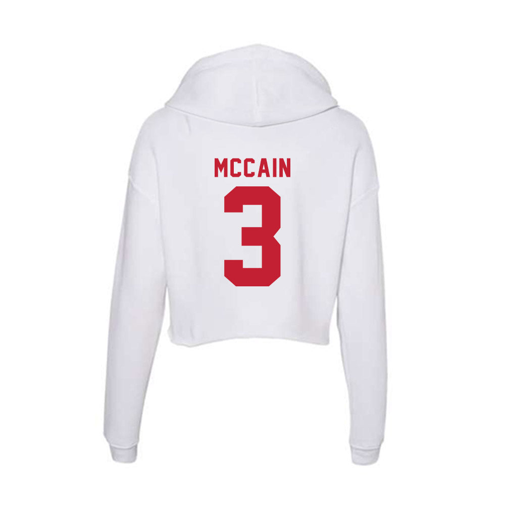 Miami of Ohio - NCAA Football : Malcolm McCain - Women's Crop Fleece Hoodie-1