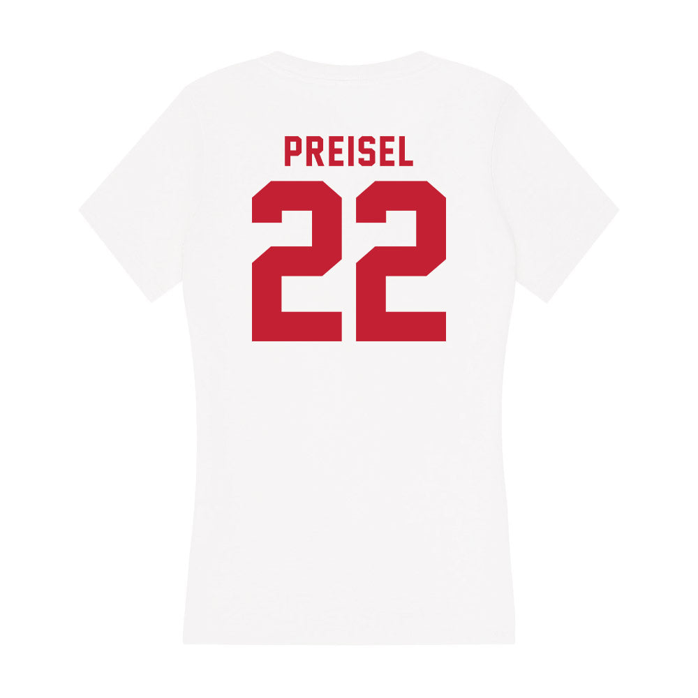Miami of Ohio - NCAA Baseball : Connor Preisel - Women's V-Neck T-Shirt-1