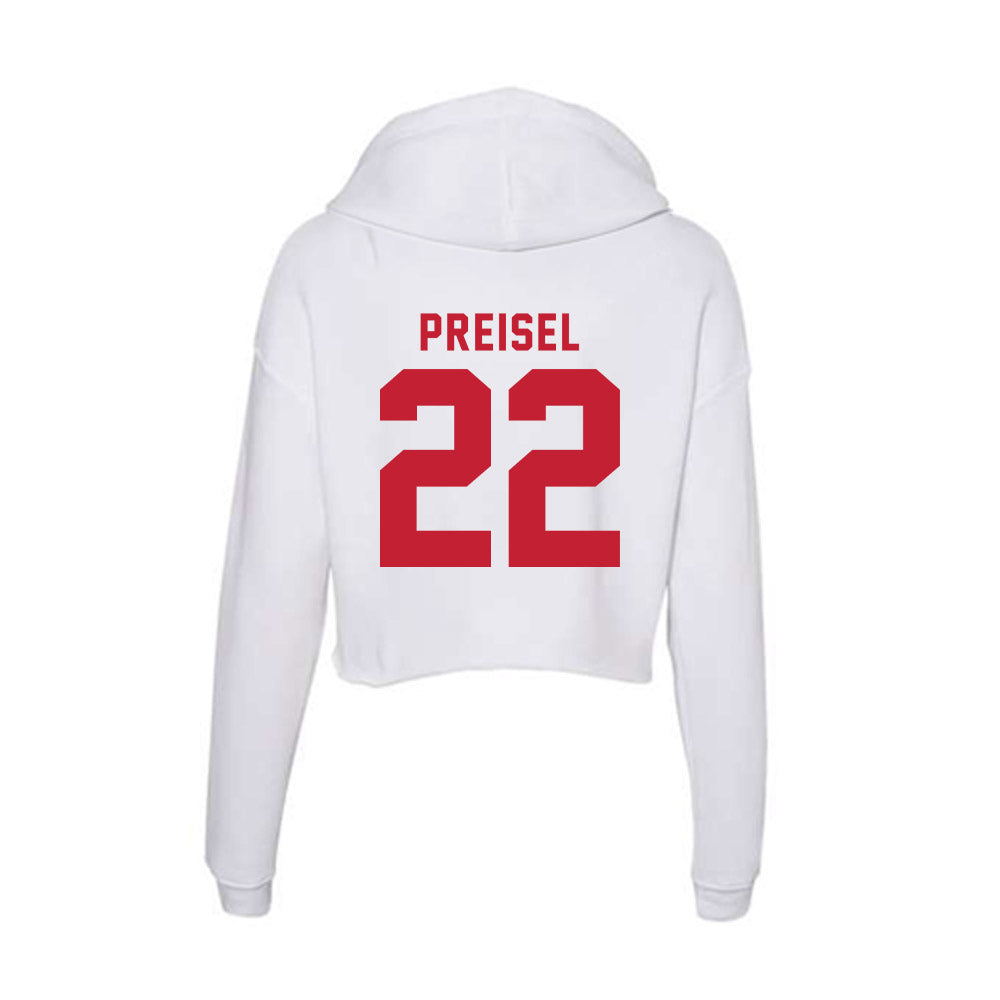 Miami of Ohio - NCAA Baseball : Connor Preisel - Women's Crop Fleece Hoodie-1